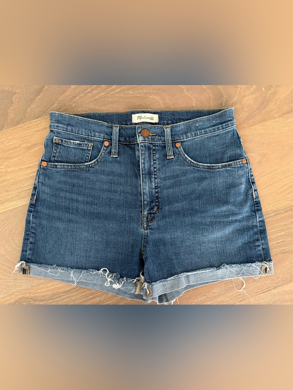 Madewell Dark Blue High-Rise Denim Shorts Size 28